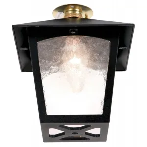 Elstead BL6C BLACK York Flush Porch Lantern