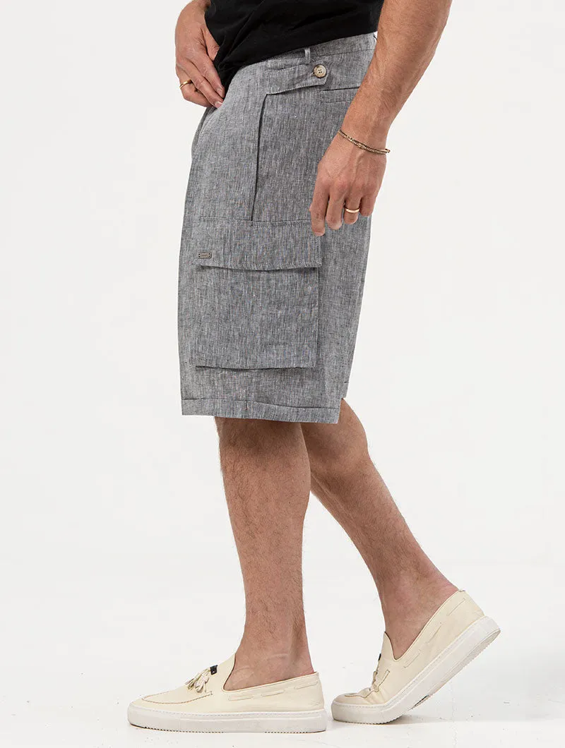 ELWIN CARGO SHORTS IN GREY