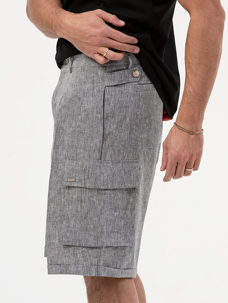 ELWIN CARGO SHORTS IN GREY