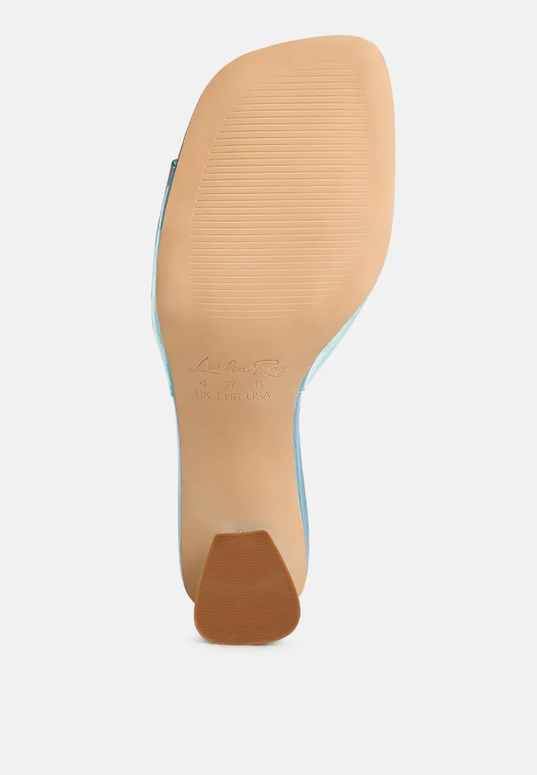 eugnie clear straps block heel sandals