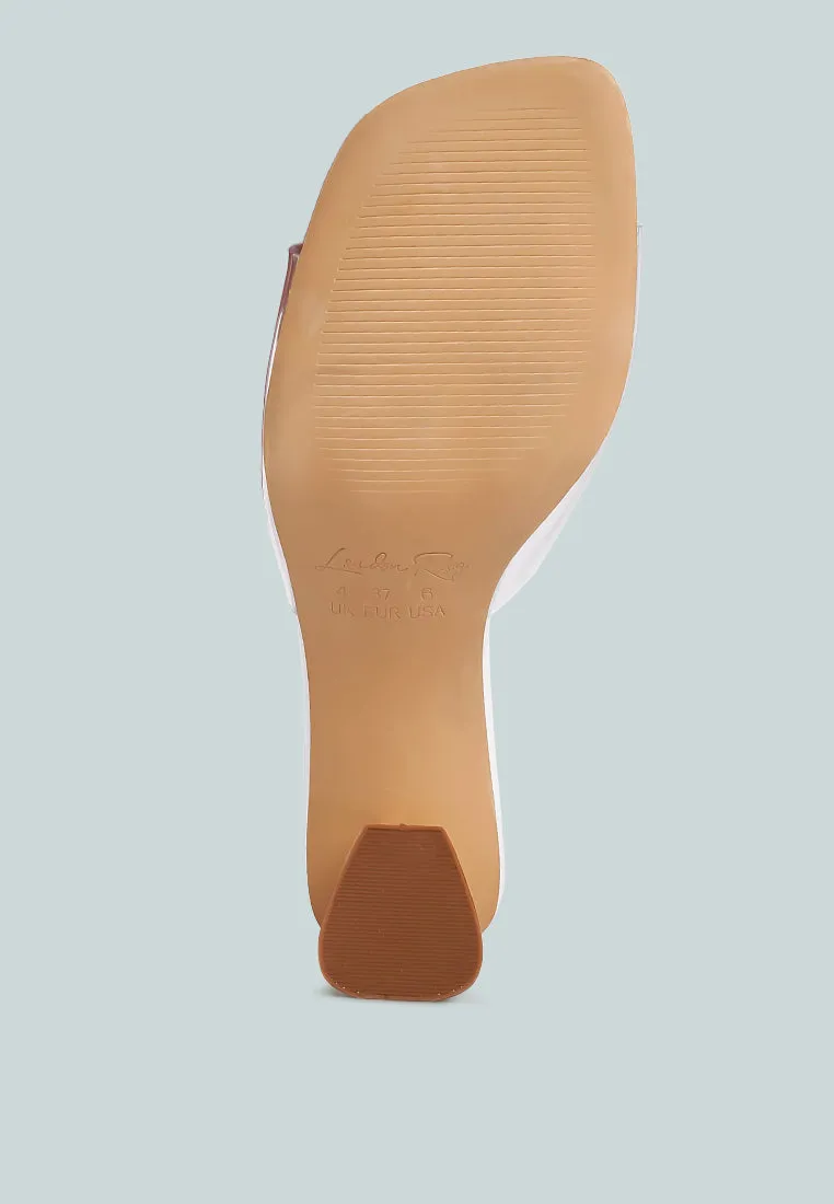eugnie clear straps block heel sandals