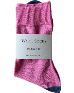 Everyday Wool Socks | Pink
