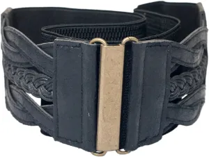 eVogues Braided Elastic Stretchy Retro Wide Waist Cinch Belt