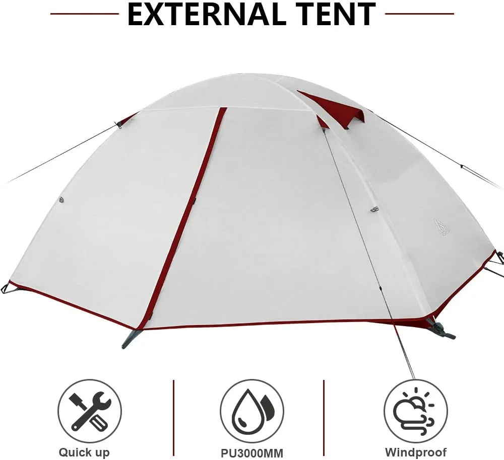 Explore the Outdoors with Forceatt Camping Tents: Waterproof, Ultralight, and Easy to Set Up. Perfect for 2 or 4 Persons, Ideal for Trekking, Outdoor Adventures, and Festivals in Any Season