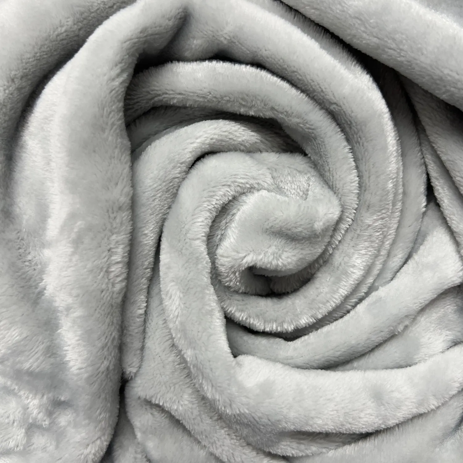 Extra Soft Cuddle Fleece Fabric 150cm, Silver