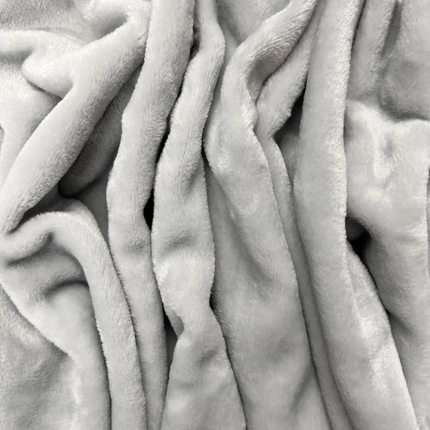 Extra Soft Cuddle Fleece Fabric 150cm, Silver