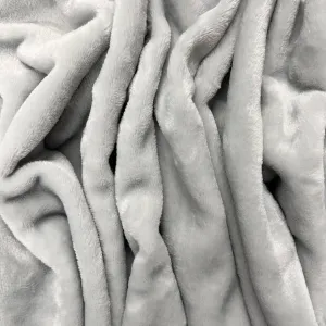 Extra Soft Cuddle Fleece Fabric 150cm, Silver