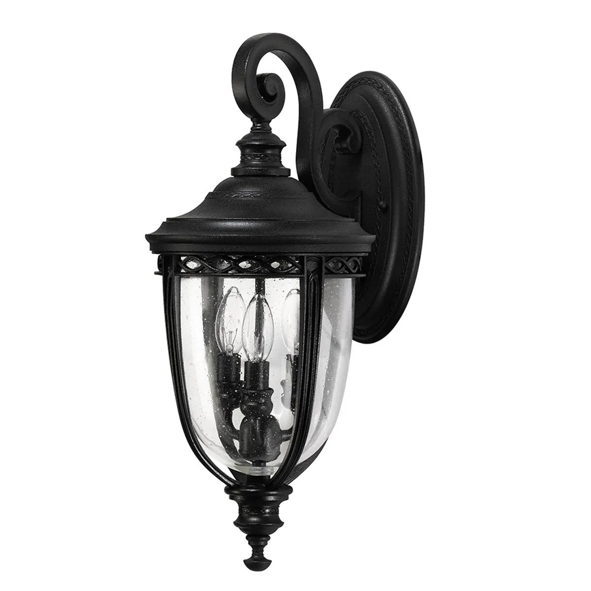 FE-EB2-M-BLK Feiss English Bridle 3 Light Medium Wall Light Black