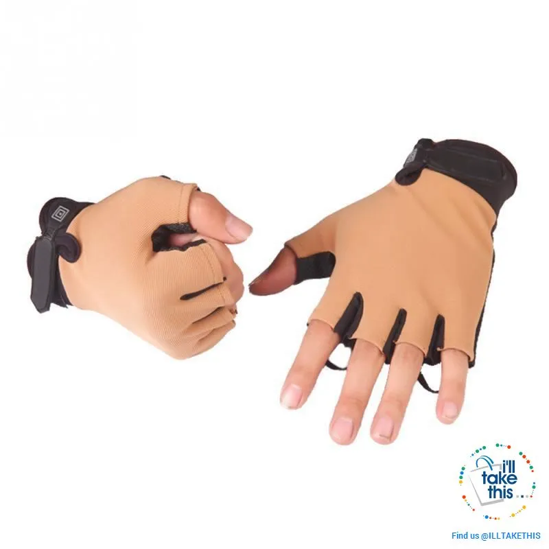 Finger-less Microfiber - Multi use Gloves for Driving, Tactical, Exercise, Fitness Sports Training