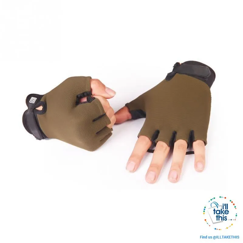 Finger-less Microfiber - Multi use Gloves for Driving, Tactical, Exercise, Fitness Sports Training