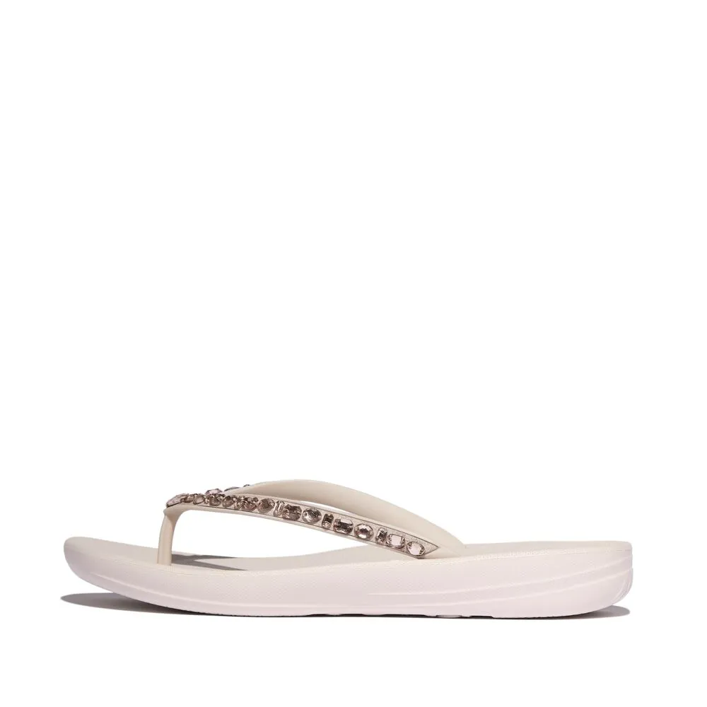 FitFlop Iqushion Multi Crystal Flip Flops Sandals - Nude Rose