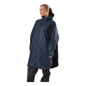 Flame PU Rain Poncho Blue