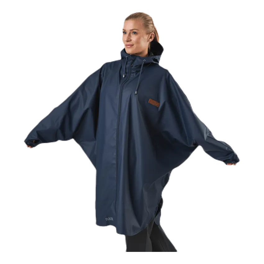 Flame PU Rain Poncho Blue
