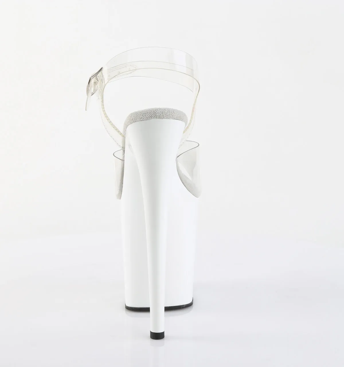 FLAMINGO-808 White & Clear Platform Sandals
