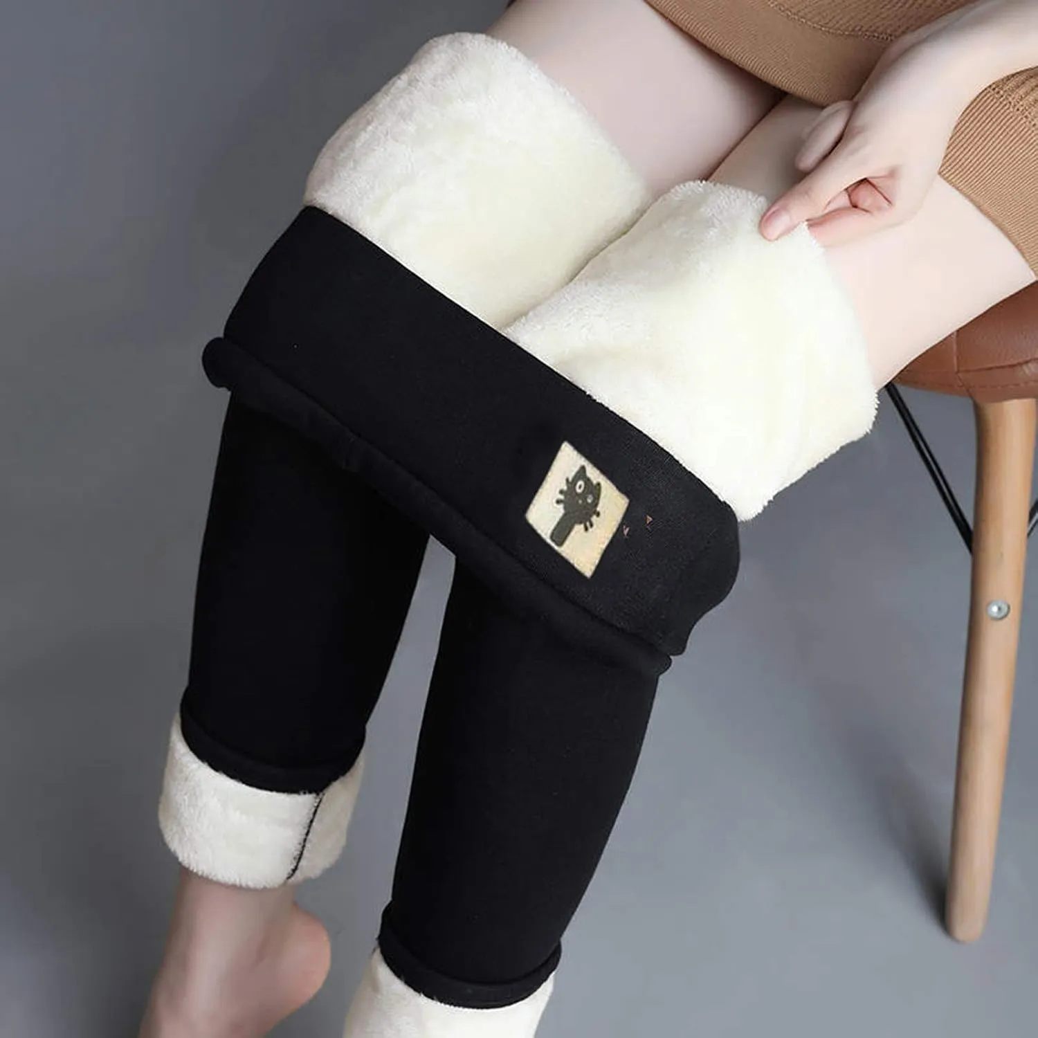 Fleece Lined Leggings Women High Waisted Winter Thermal Warm Pants Thick Yoga Tummy Control Athletic Tights
