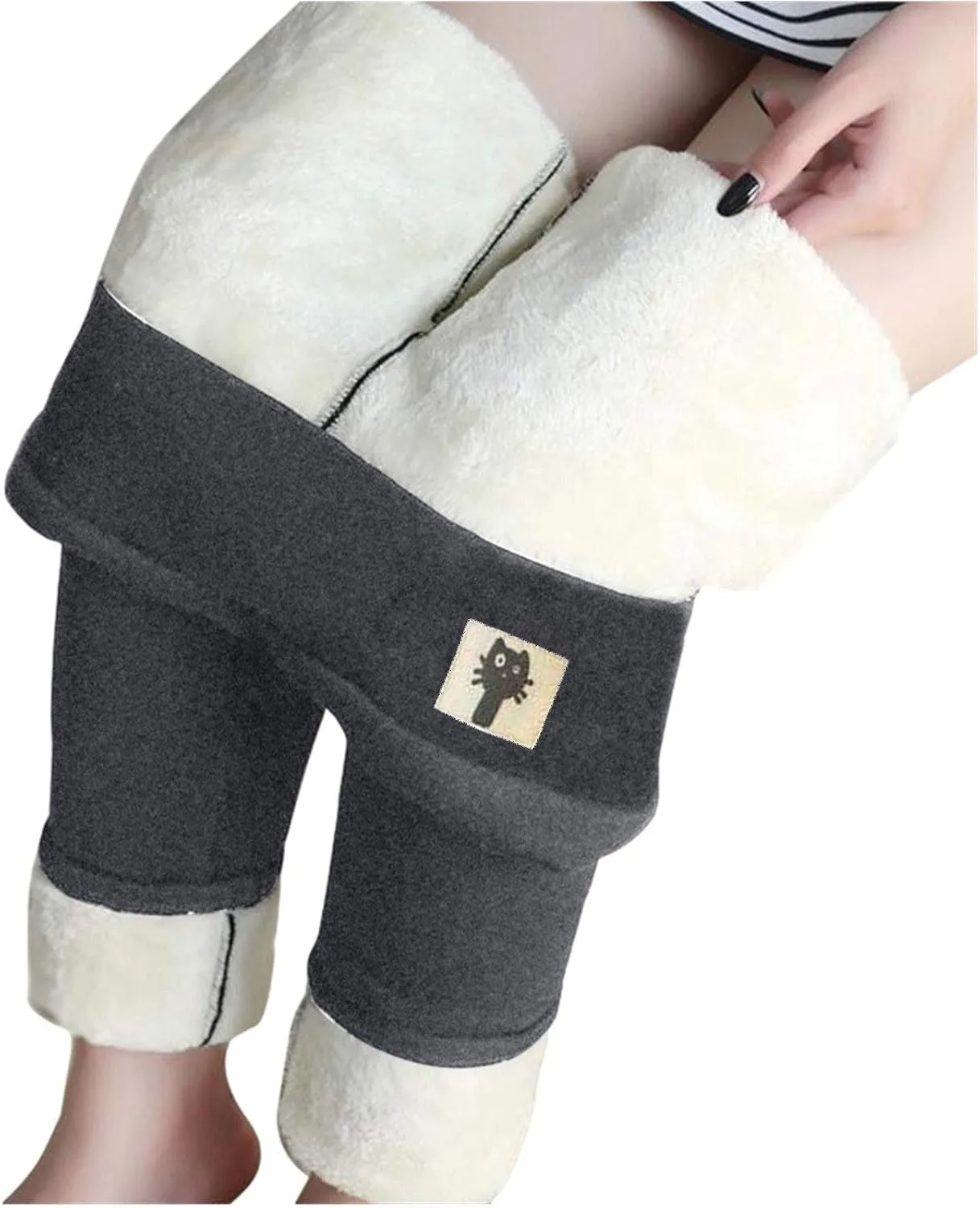 Fleece Lined Leggings Women High Waisted Winter Thermal Warm Pants Thick Yoga Tummy Control Athletic Tights