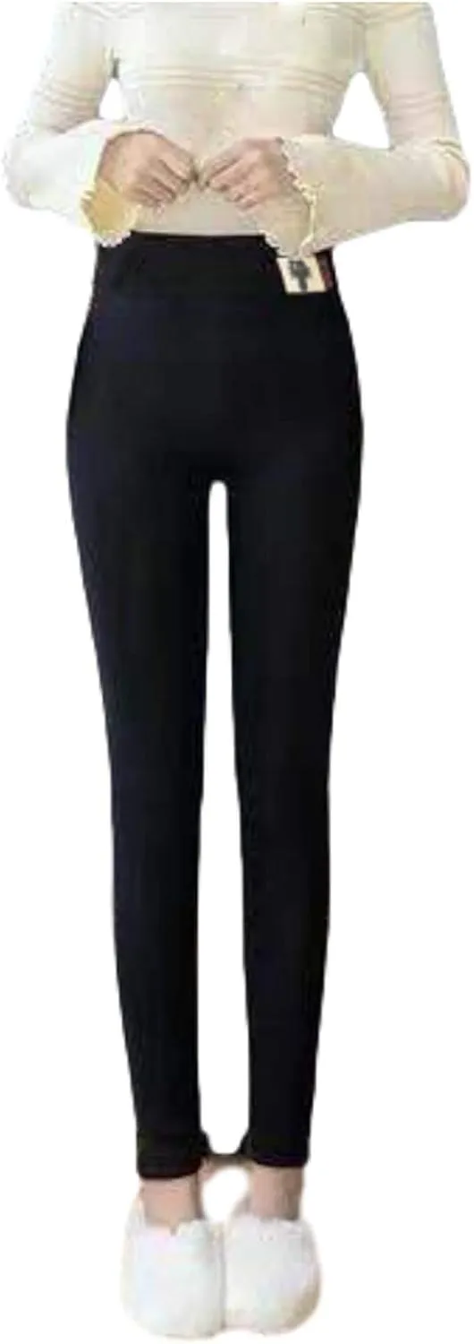 Fleece Lined Leggings Women High Waisted Winter Thermal Warm Pants Thick Yoga Tummy Control Athletic Tights