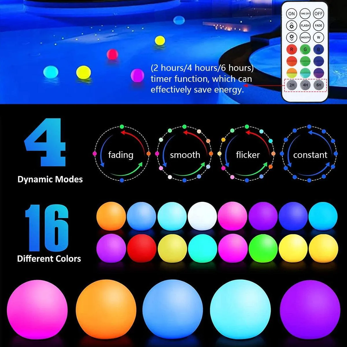 Floating Pool Lights (4pcs)