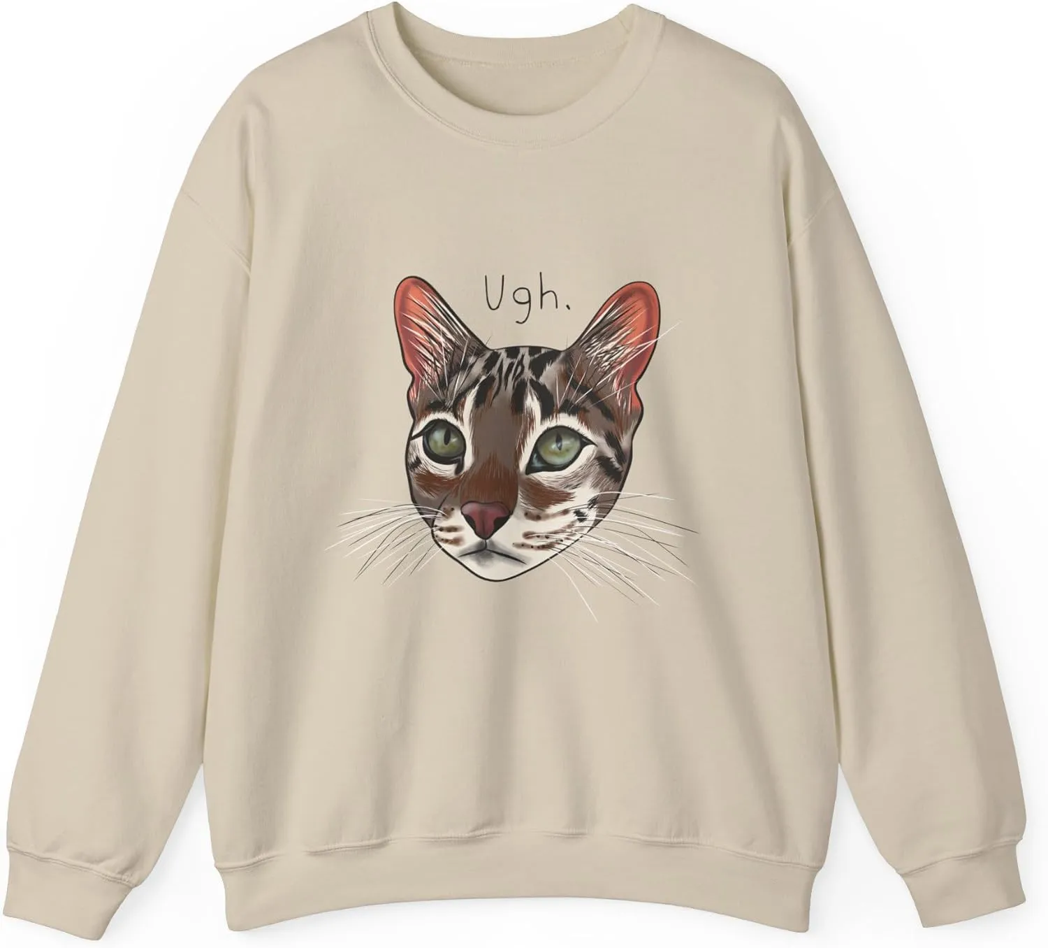 Flounder Cat UGH Unisex Heavy Blend Crewneck Sweatshirt  Cozy & Durable