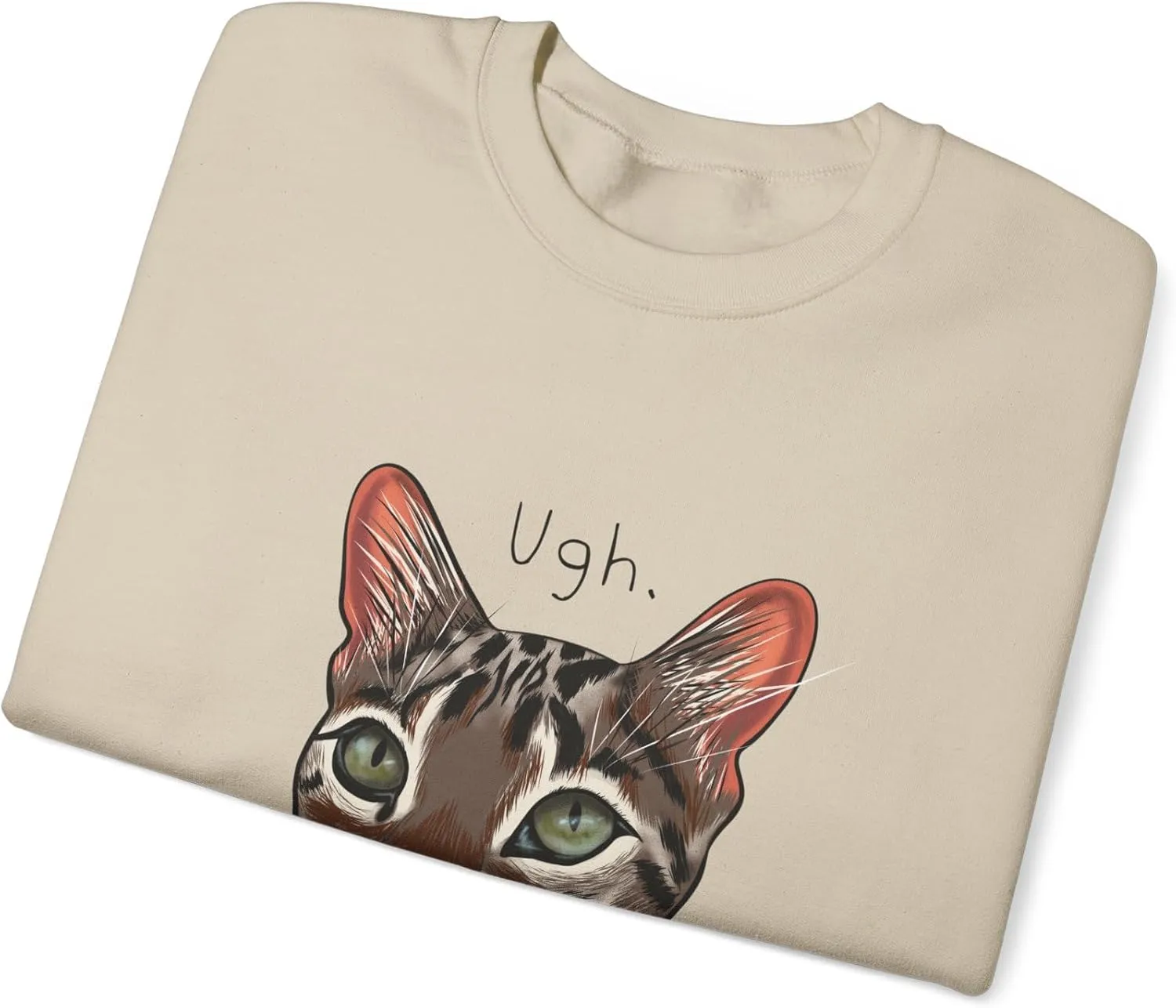 Flounder Cat UGH Unisex Heavy Blend Crewneck Sweatshirt  Cozy & Durable