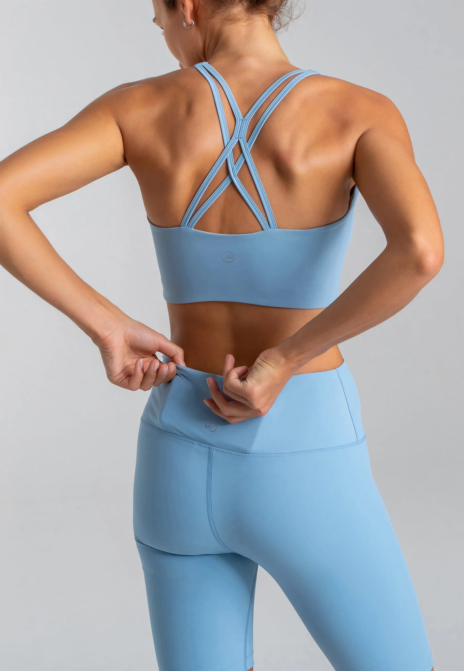 Force BH & Star Shorts Set - Dusty Baby Blue
