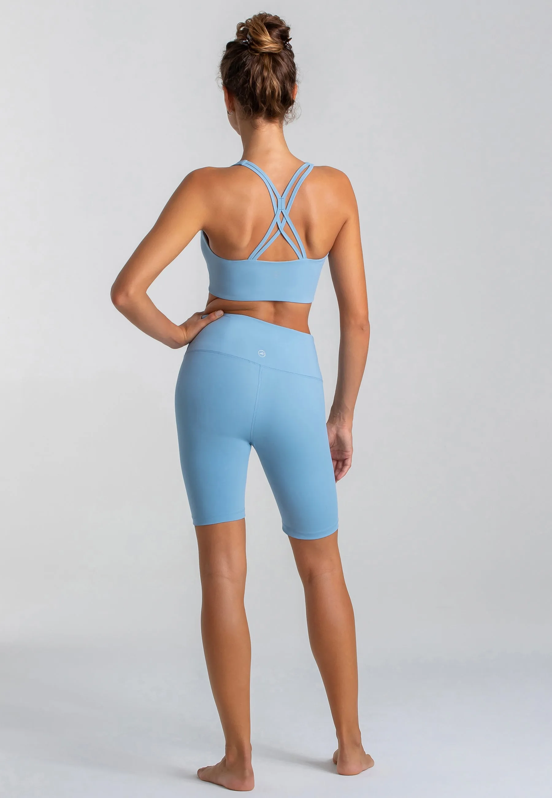 Force BH & Star Shorts Set - Dusty Baby Blue
