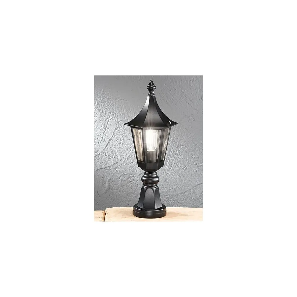 Franklite L1604-1 Outside 1 Light Pedestal Black
