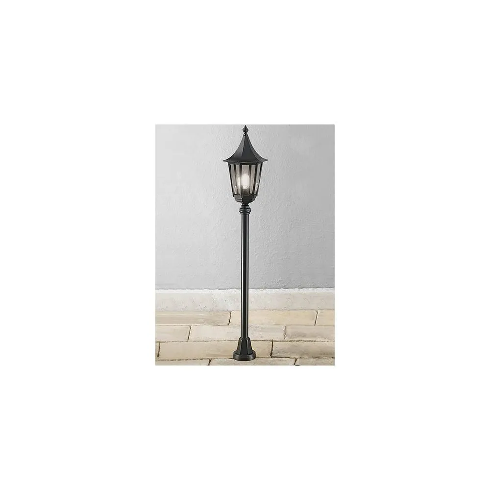 Franklite L1607-1 Outside 1 Light Post Black