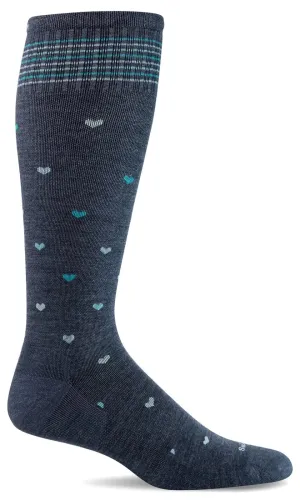 Full Heart Women's Bamboo/Merino Moderate Graduated Compression Socks - Wide Calf Fit