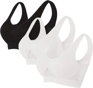 Generic Breathable Cool Liftup Air Bra, 2025 New Large Size Air Bra Breathable and Comfortable Mesh Sports Bra