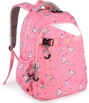Genteen Kids Backpack for Girls for Backpack Large Elementary Kindergarten,Lightweight School Bag with Laptop Compartments-Rainbow