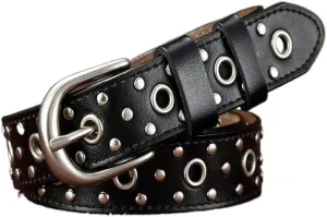 Genuine Leather Studded Belt for Men - Stylish and Durable Accessory