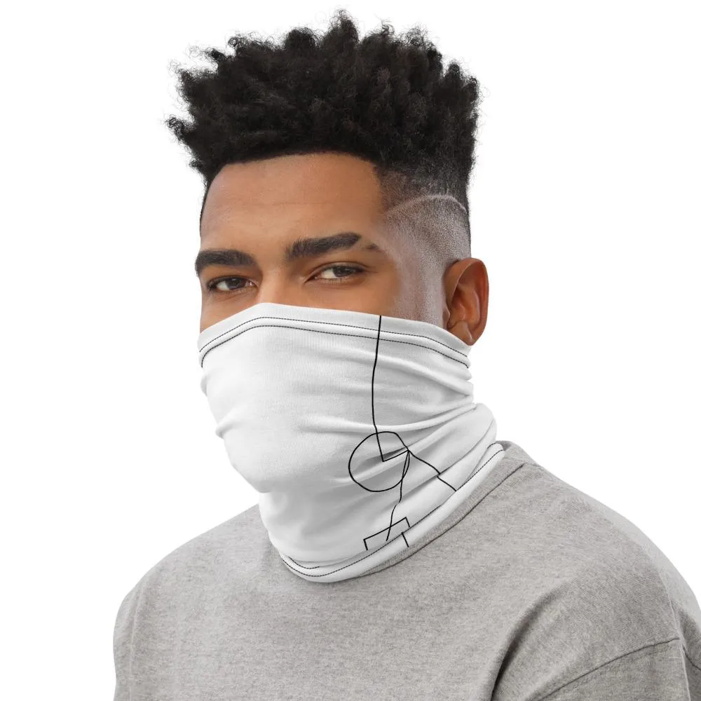 Geometry / White Neck Gaiter