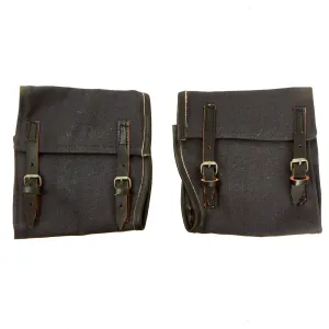 German WWII Luftwaffe Field Blue Canvas Gaiters