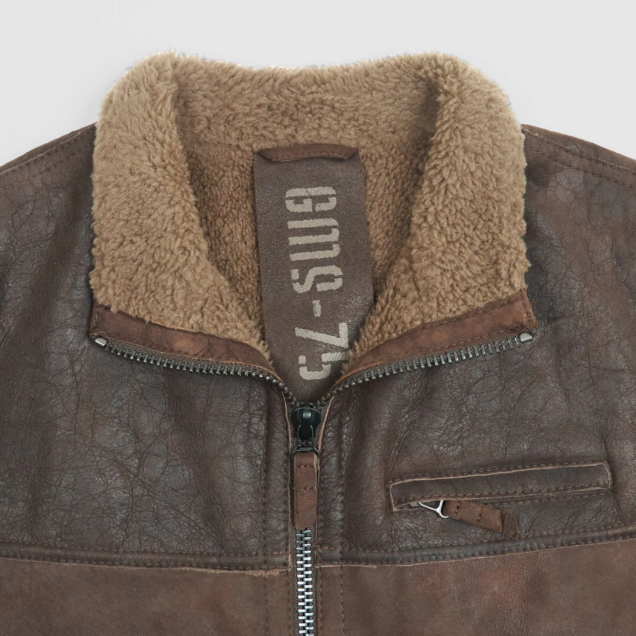 Gimo's Vintage Look Patchwork Leather Car Jacket