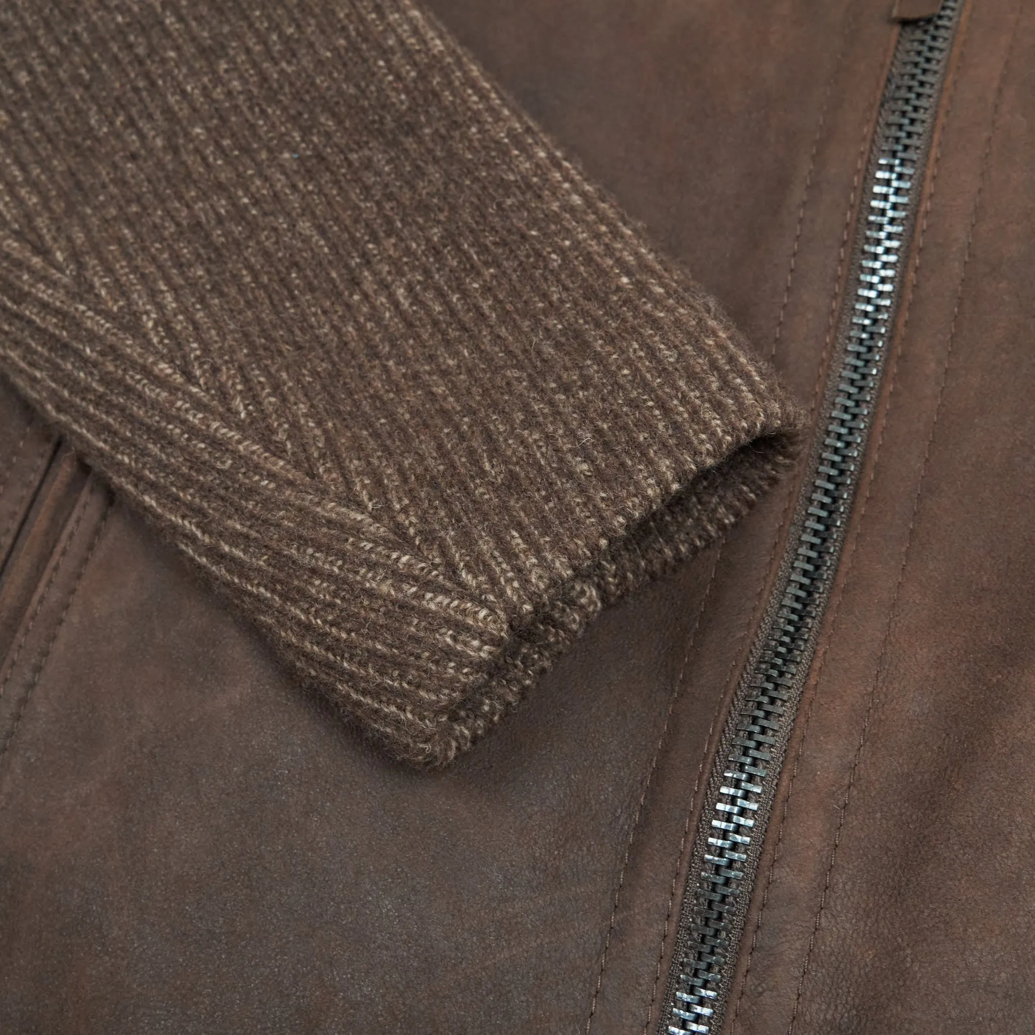 Gimo's Vintage Look Patchwork Leather Car Jacket