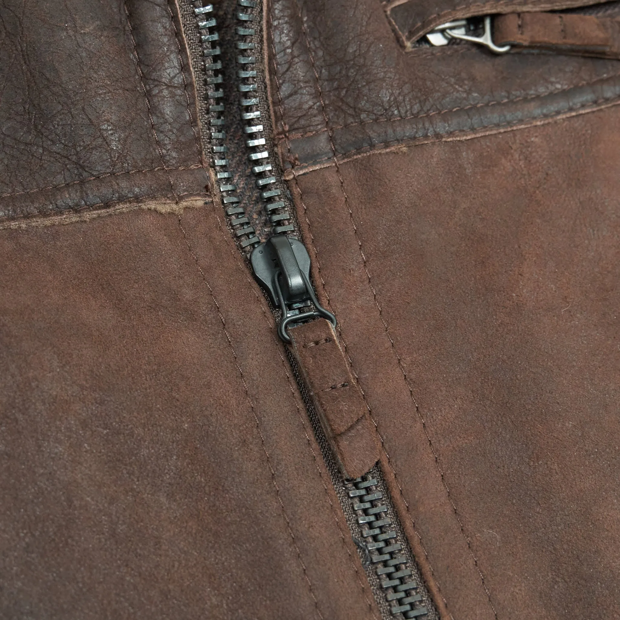 Gimo's Vintage Look Patchwork Leather Car Jacket