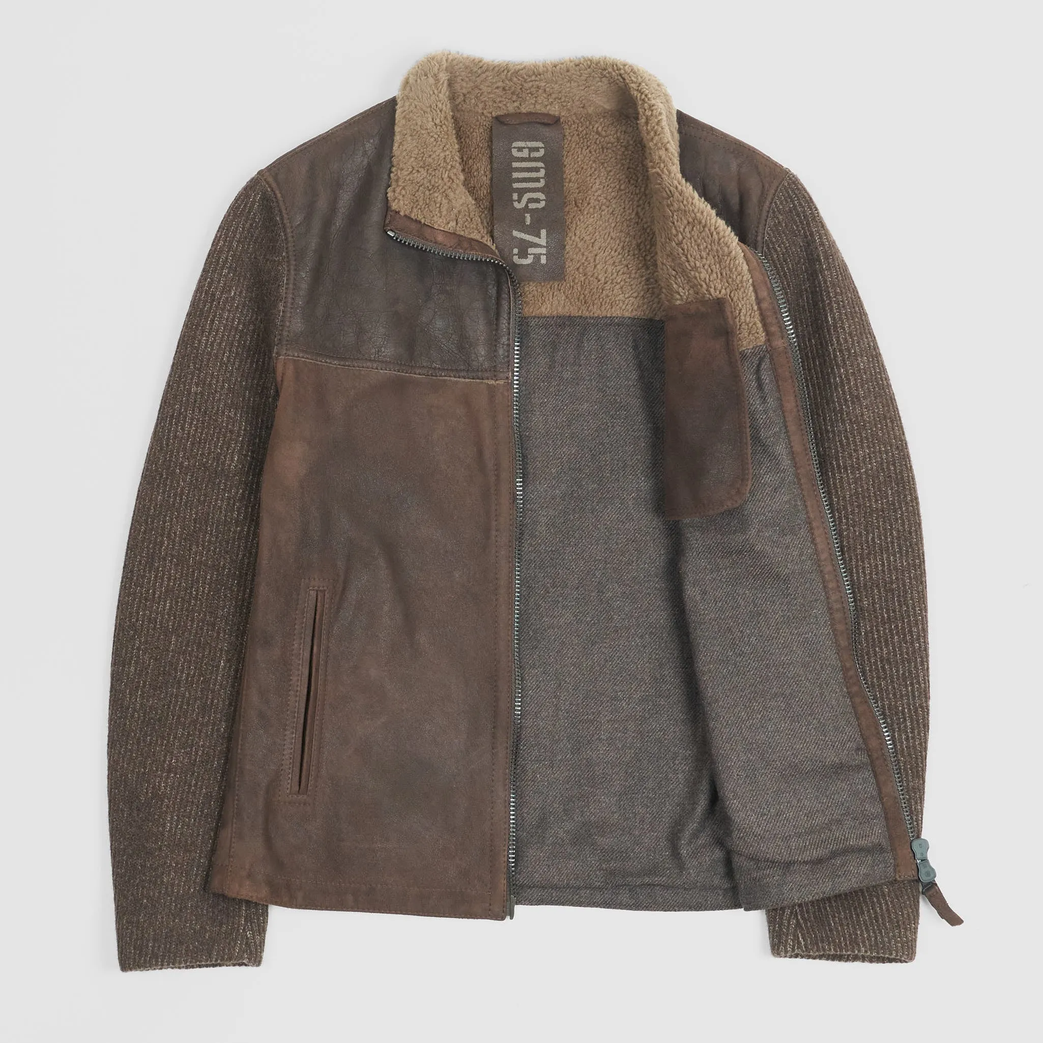 Gimo's Vintage Look Patchwork Leather Car Jacket