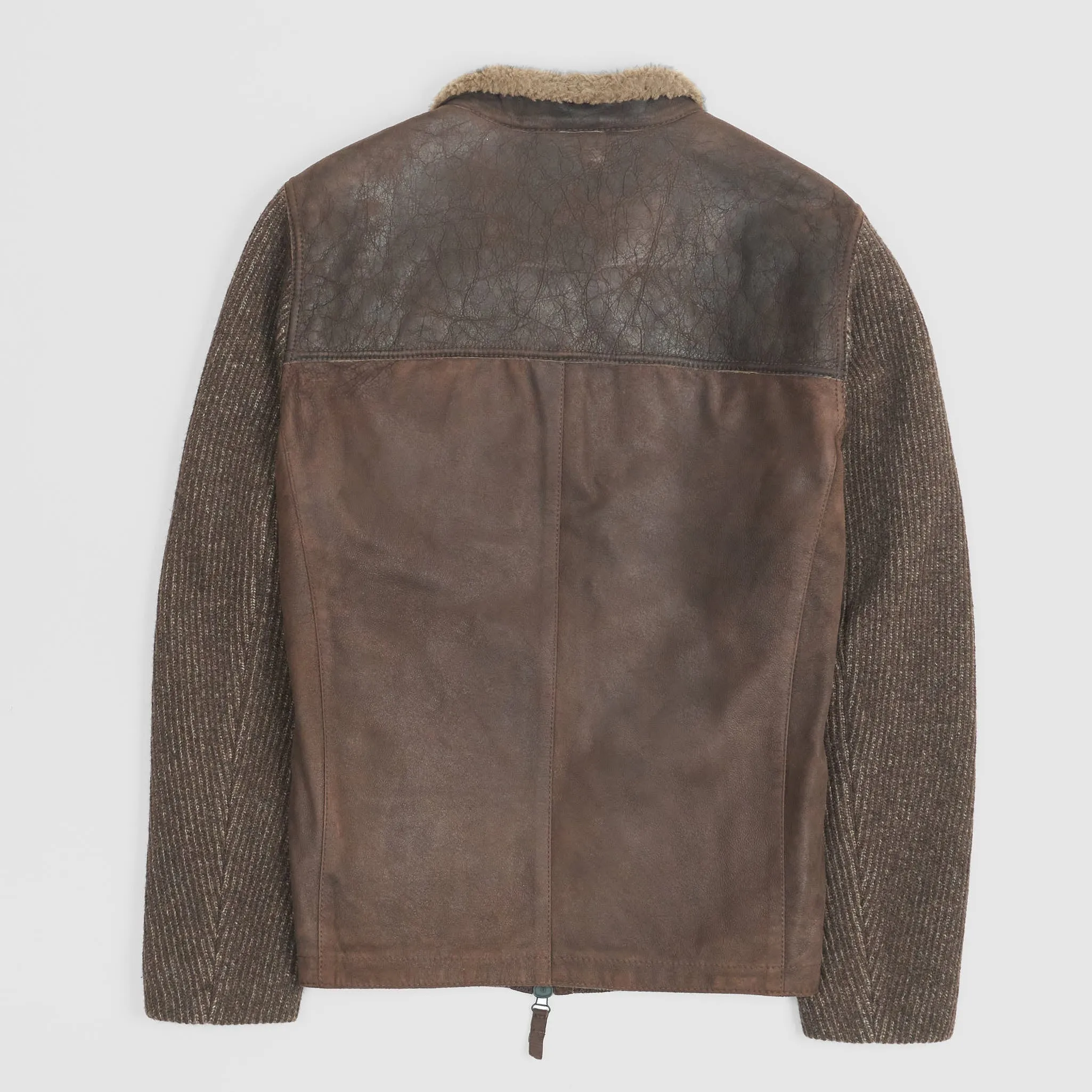 Gimo's Vintage Look Patchwork Leather Car Jacket
