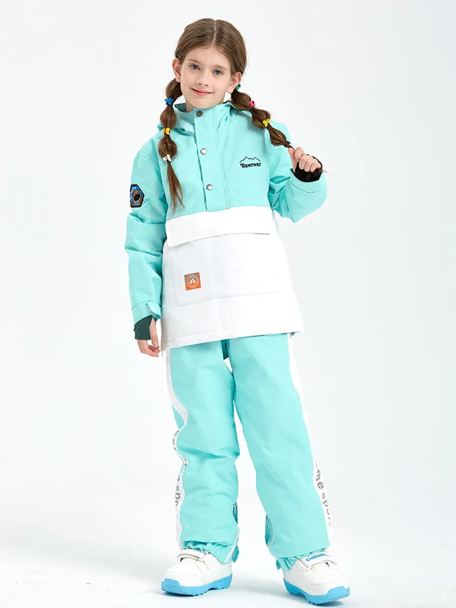 Girls Color Blocked Pullover Snow Jackets & Pants | Riuyele