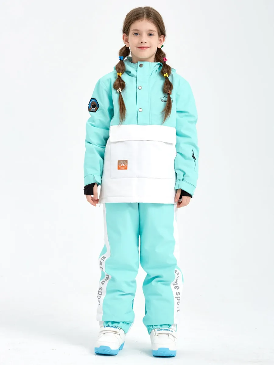 Girls Color Blocked Pullover Snow Jackets & Pants | Riuyele