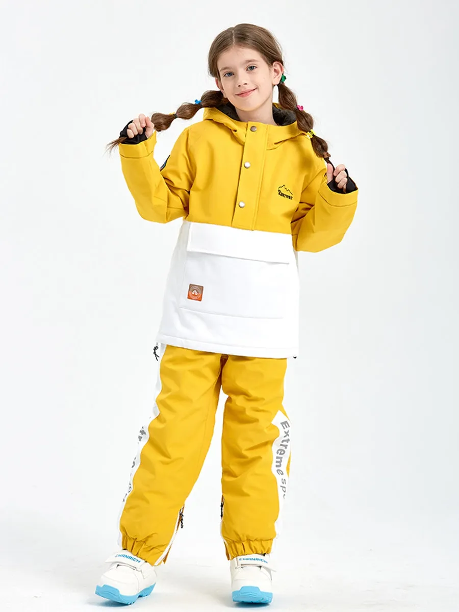 Girls Color Blocked Pullover Snow Jackets & Pants | Riuyele