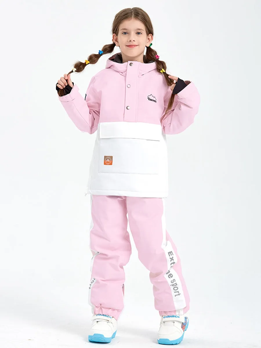 Girls Color Blocked Pullover Snow Jackets & Pants | Riuyele