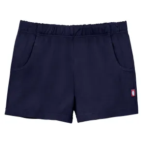 Girls Soft Cotton UPF 50  Jersey Pocket Shorts | Navy