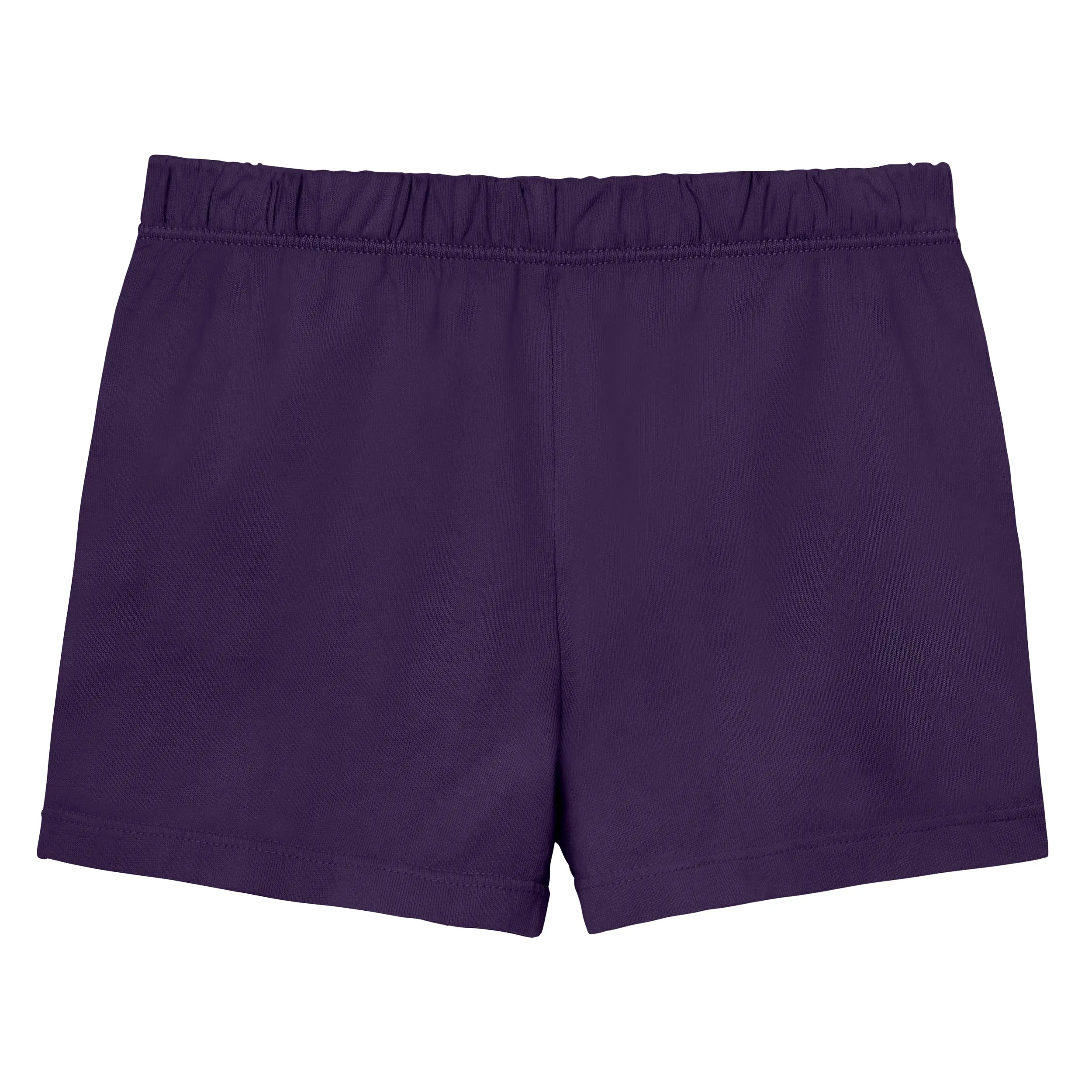 Girls Soft Cotton UPF 50  Jersey Pocket Shorts | Purple