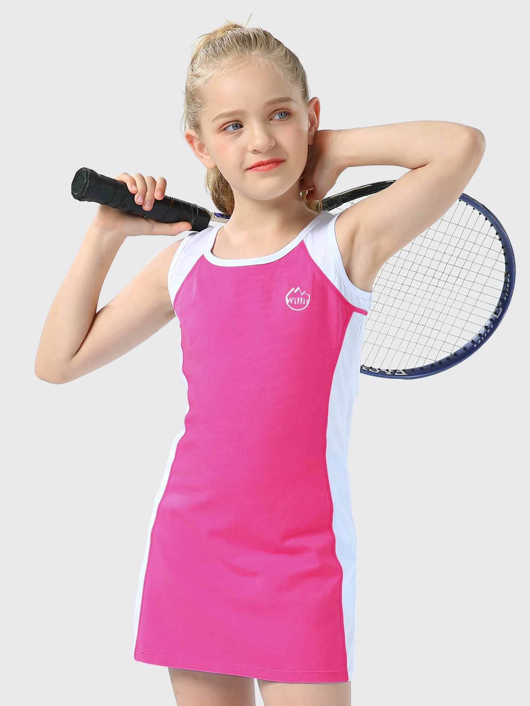 Girls Tennis Golf Dress Cotton Sleeveless