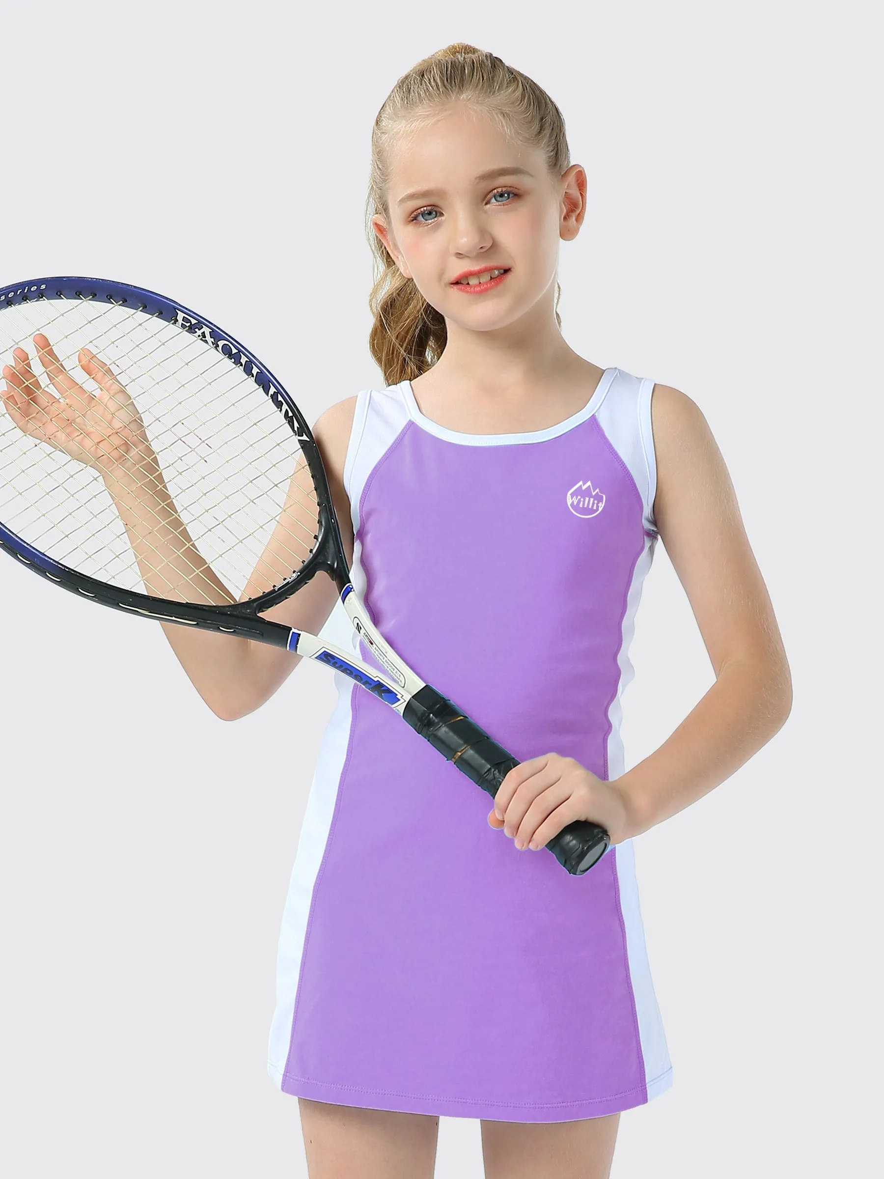 Girls Tennis Golf Dress Cotton Sleeveless