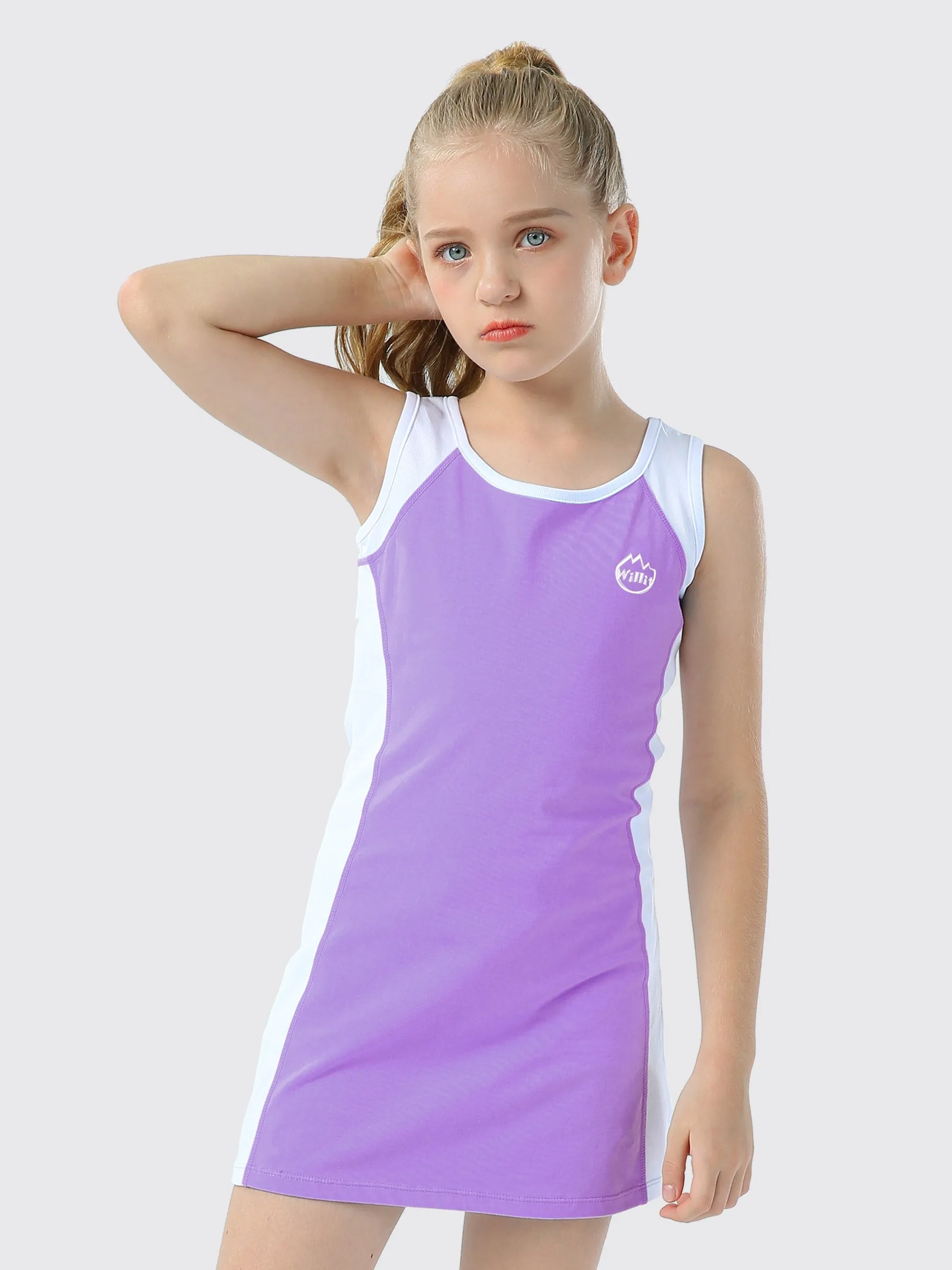 Girls Tennis Golf Dress Cotton Sleeveless