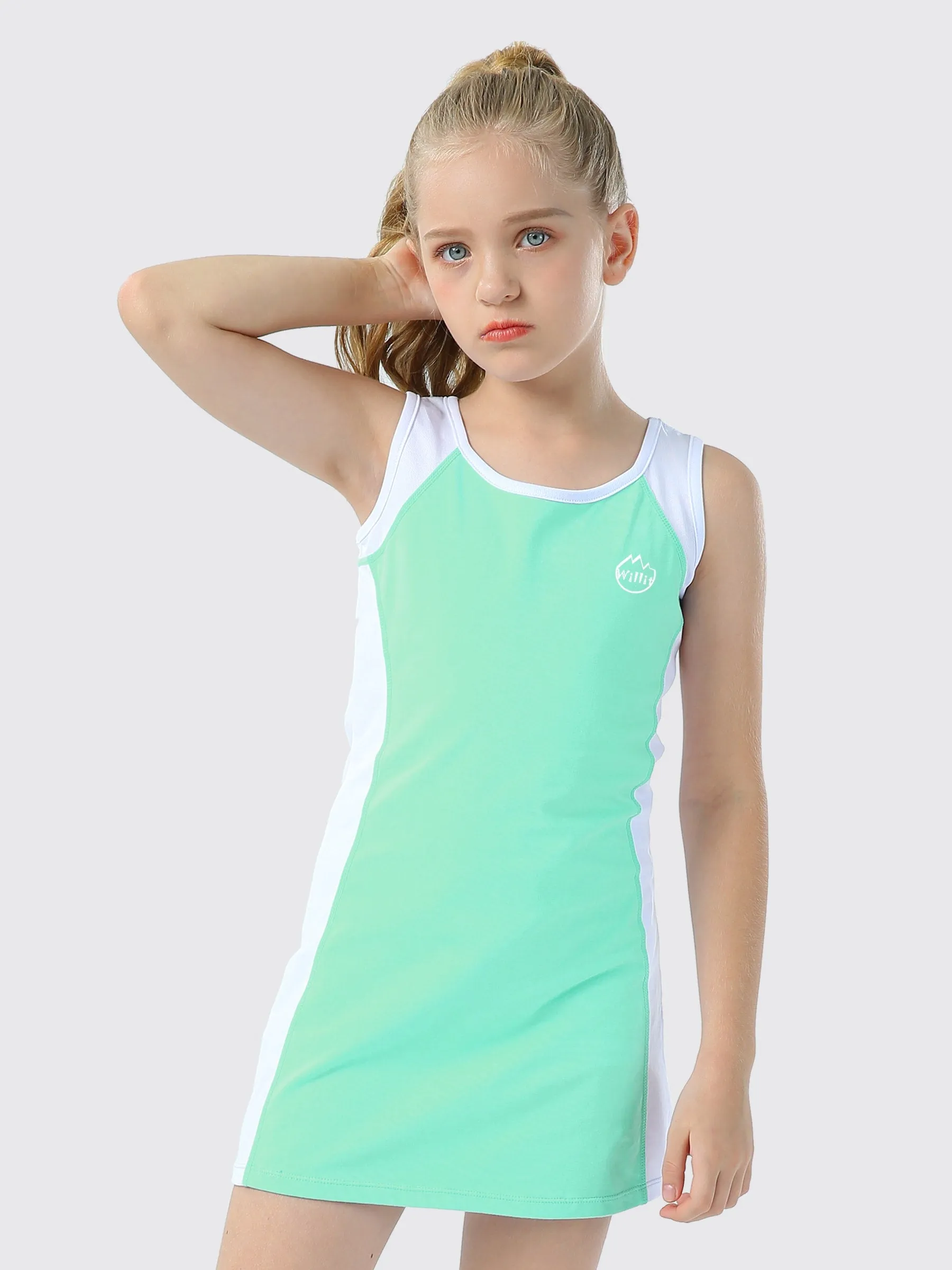 Girls Tennis Golf Dress Cotton Sleeveless