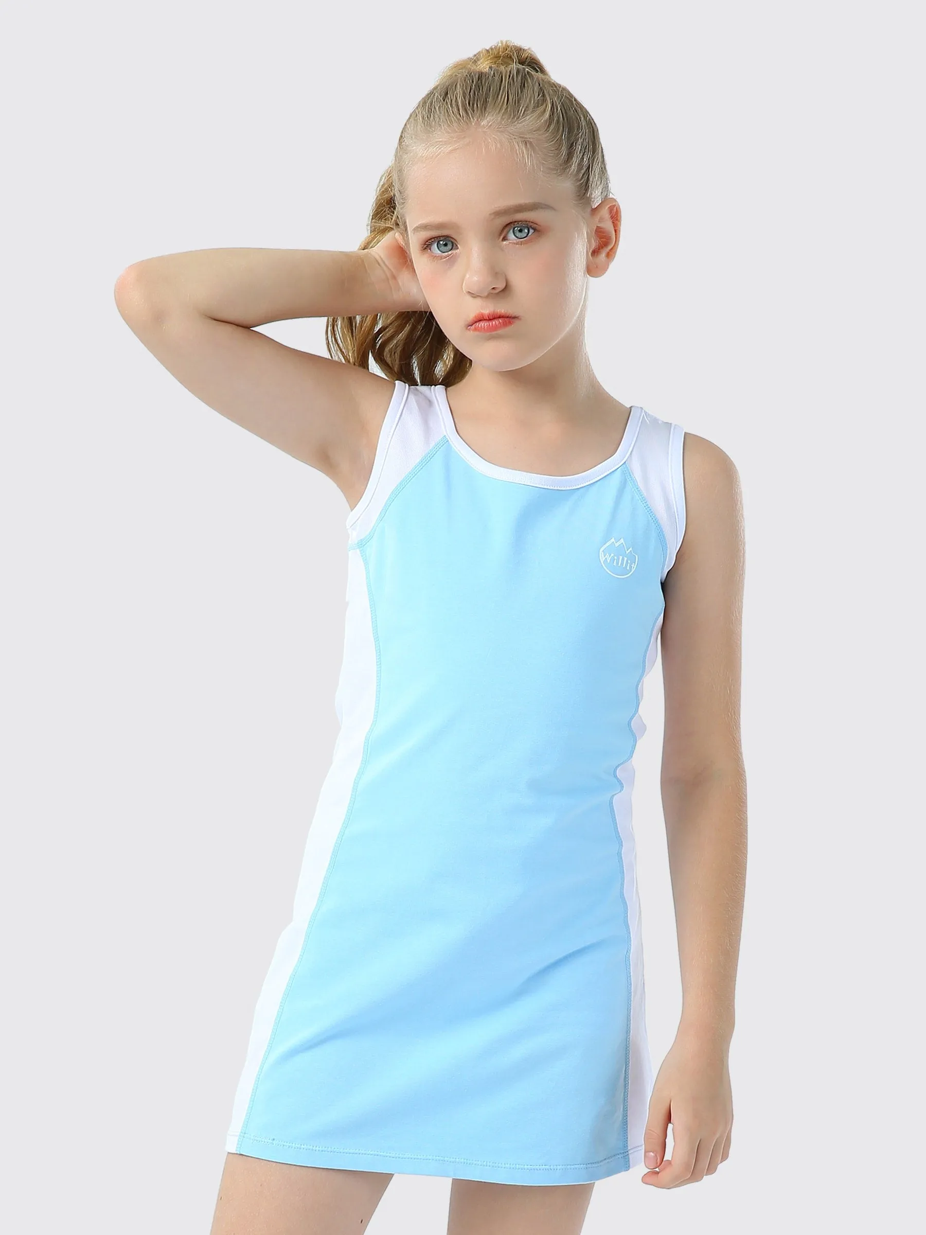Girls Tennis Golf Dress Cotton Sleeveless